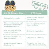 heigoo silicone clogs VS EVA clogs