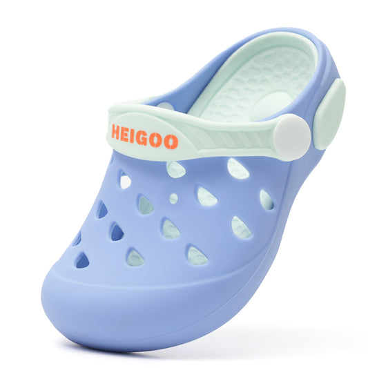 HEIGOO Kids Silicone Clogs – Non-Slip, Safe, Soft & Comfy – Blue